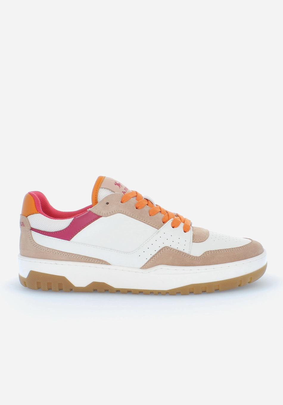 LA MARTINA WOMAN vintage basketball sneaker in mixed vegetable leather - Field 85 LFW241.500.4220