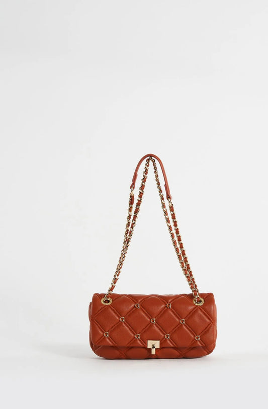 Gaudi Orange quilted shoulder bag V4AI-11832