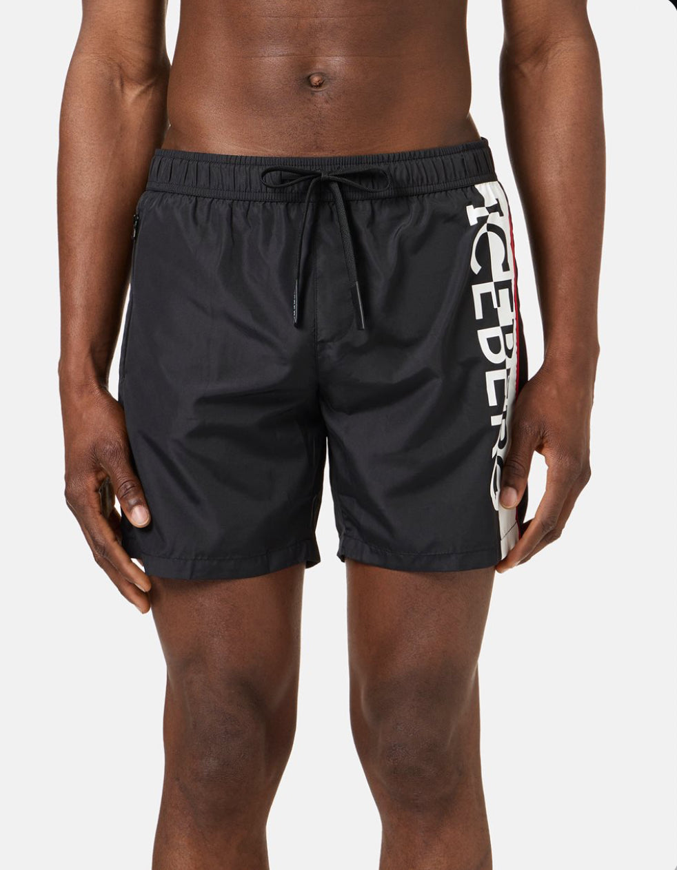 ICEBERG SWIM TRUNKS WITH VERTICAL LOGO ICE4MBM09