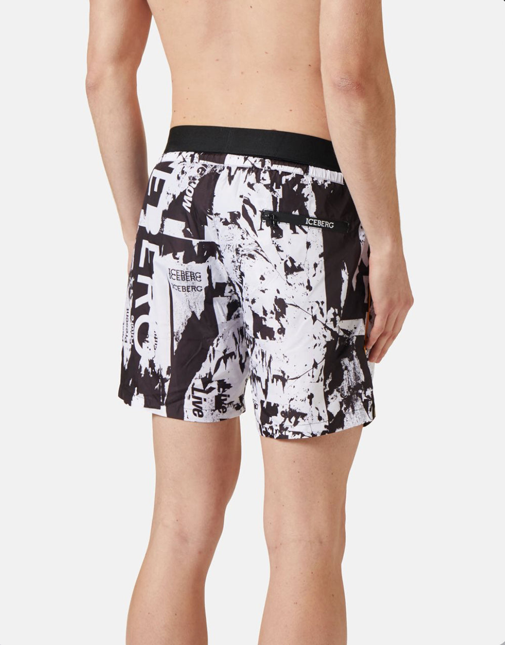 ICEBERG SWIM TRUNKS WITH ALLOVER  LOGO ICE4MBM06