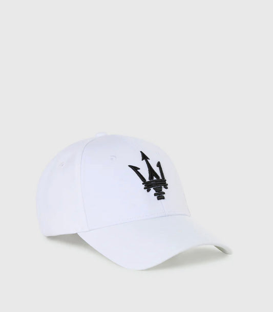 MASERATI BASEBALL CAP WITH TRIDENT WHITE 457003