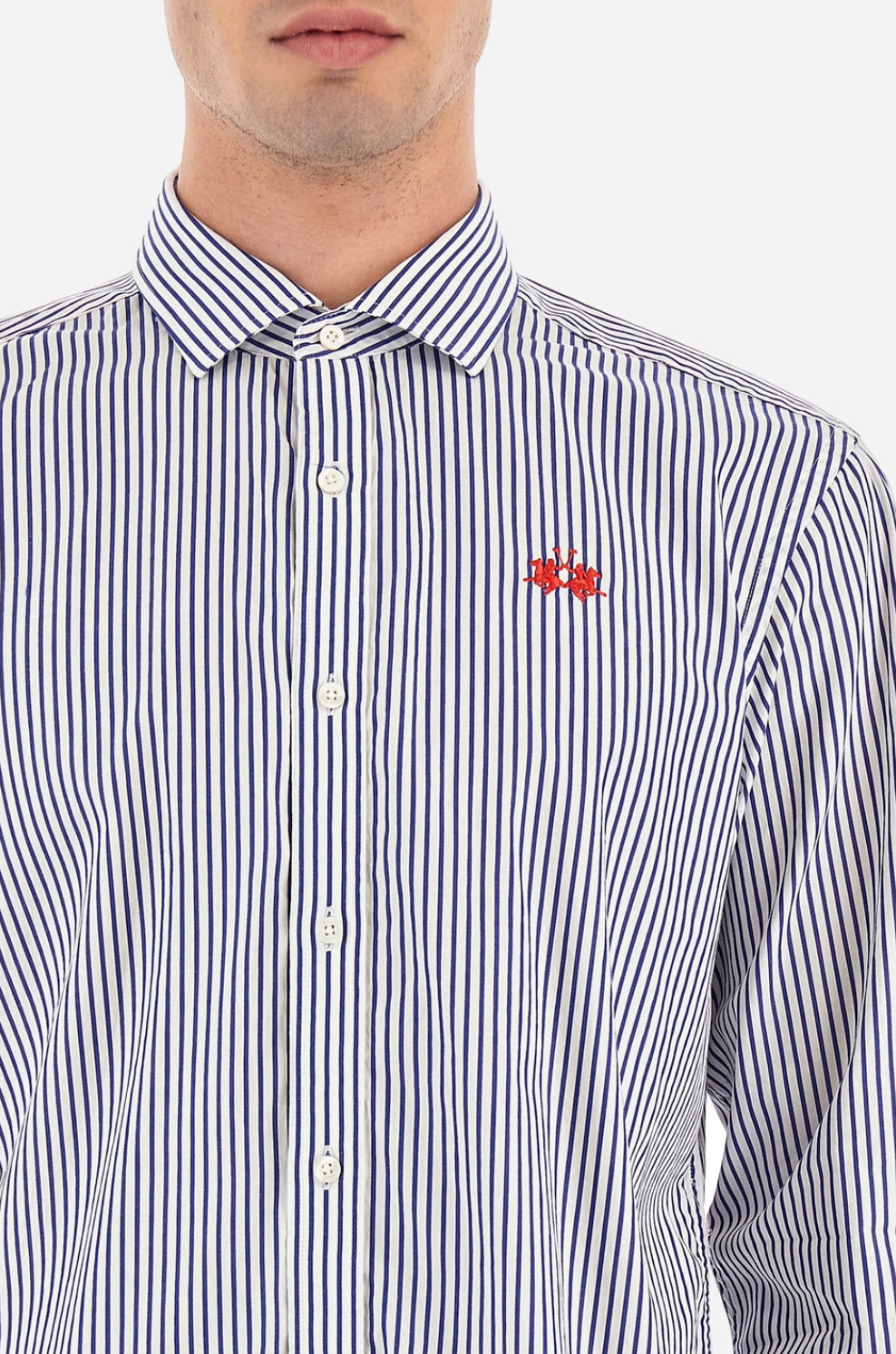 LA MARTINA MAN SHIRT STRIPED POPLIN WMC019