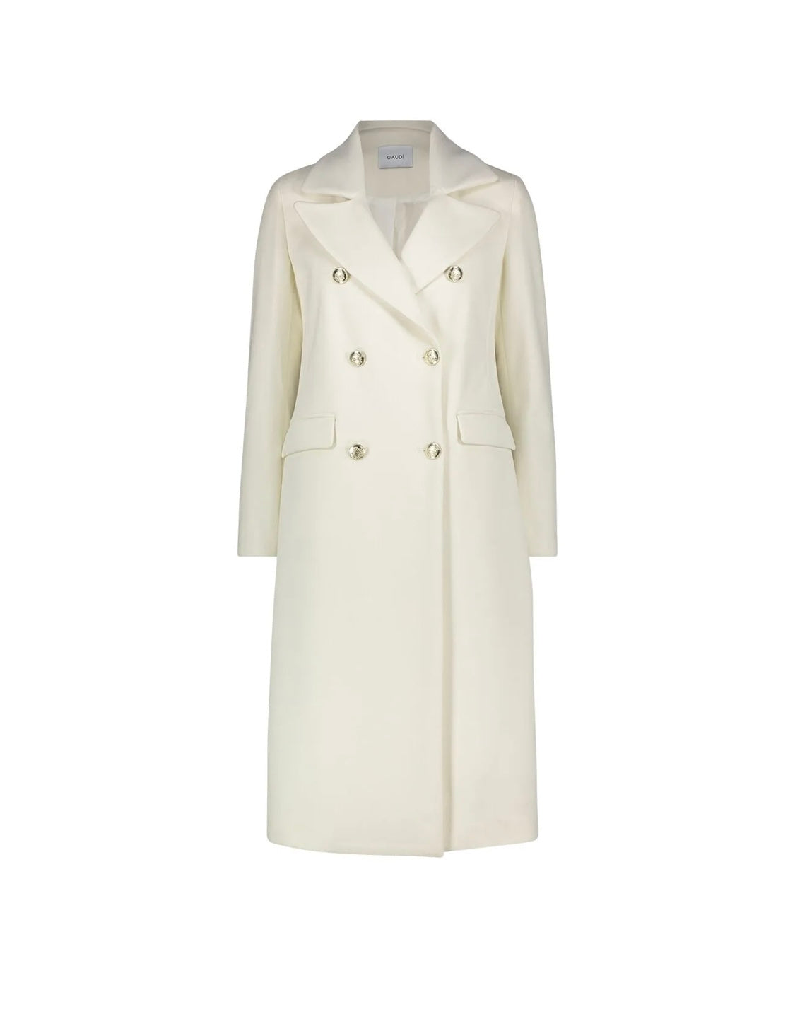 GAUDI White doublebreasted coat 421FD35015