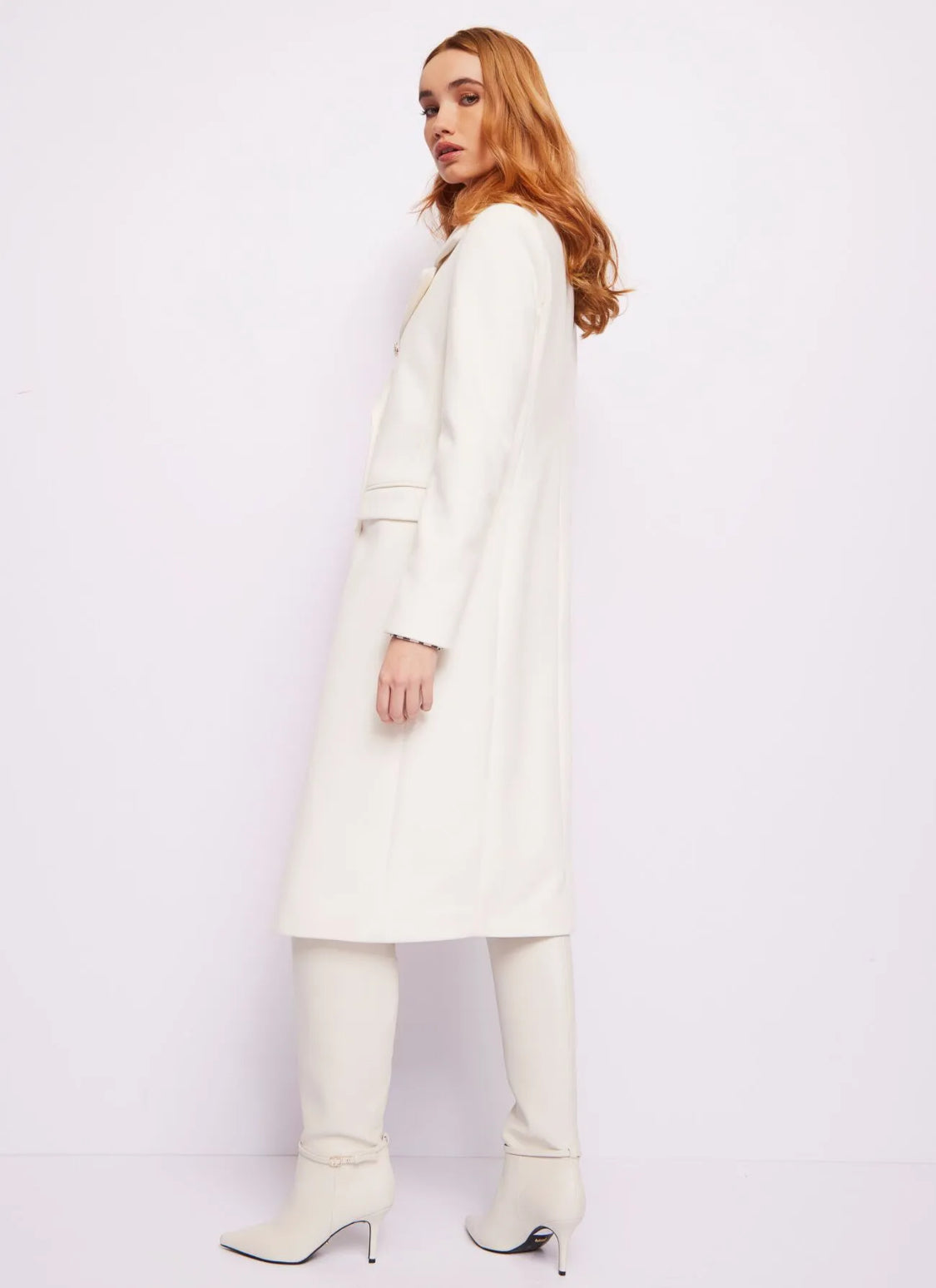 GAUDI White doublebreasted coat 421FD35015