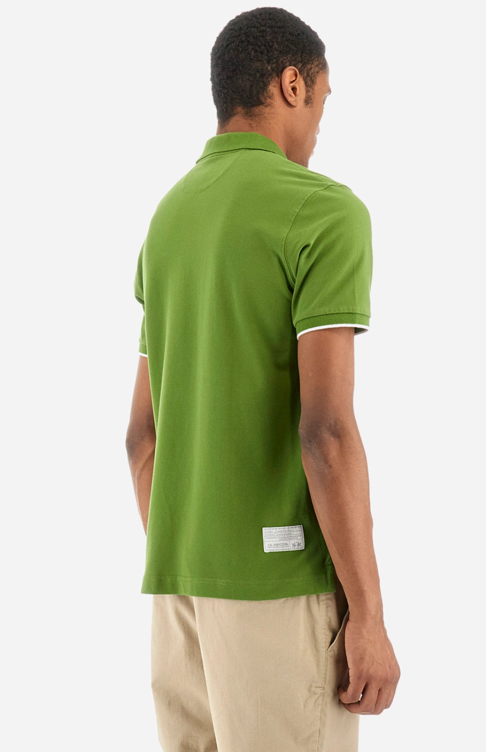 LA MARTINA regular fit stretch cotton polo shirt YMP001