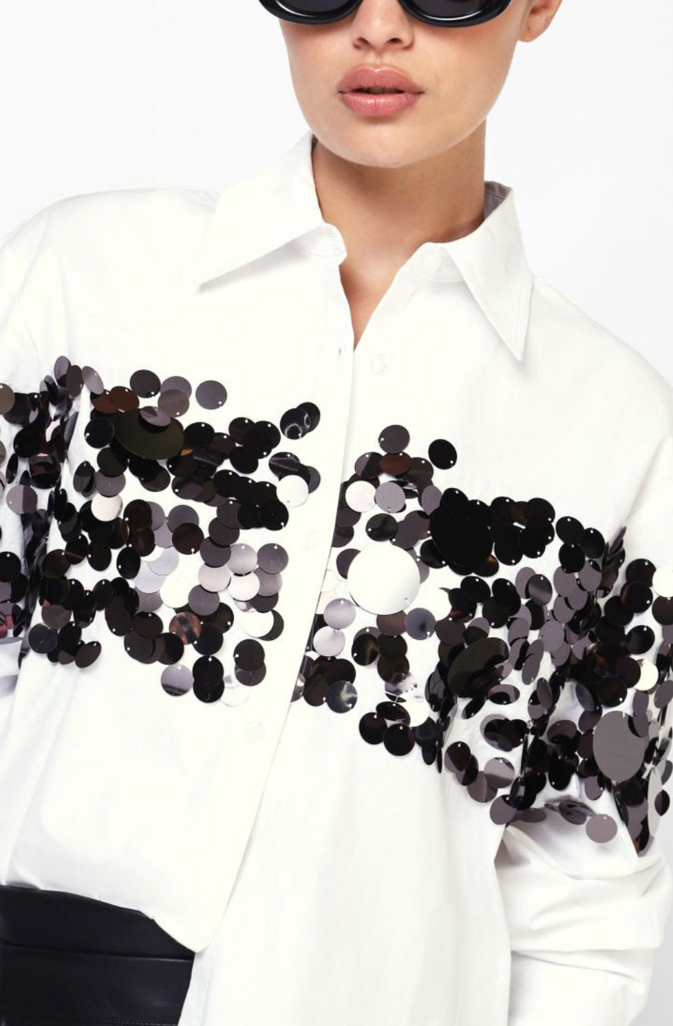 Dixie oversized shirt with sequins C744K033A