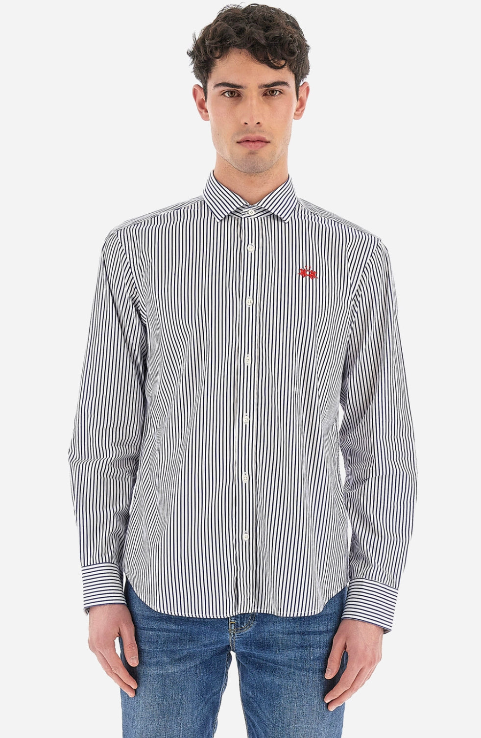 LA MARTINA MAN SHIRT STRIPED POPLIN WMC019