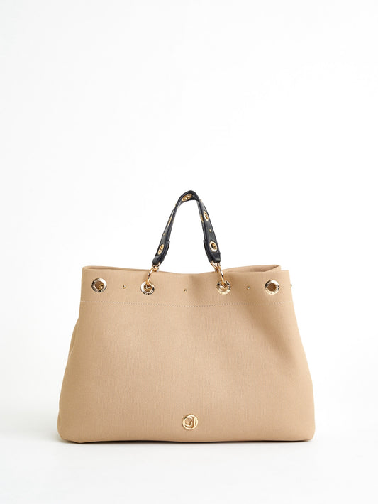 GAUDI CANVAS-EFFECT TOP-HANDLE BAG