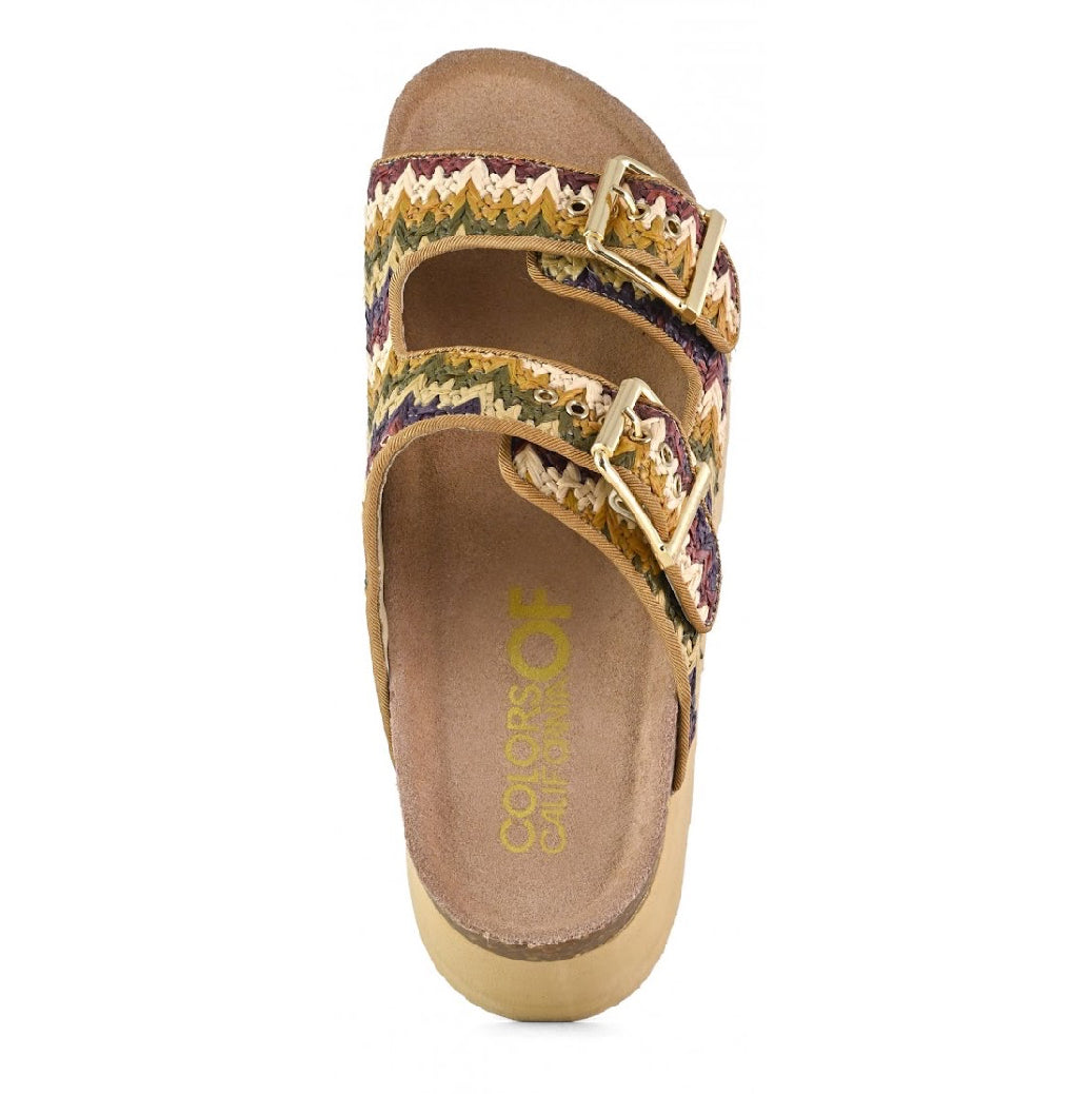 Colors of California Raffia platform sandal HC.BES40