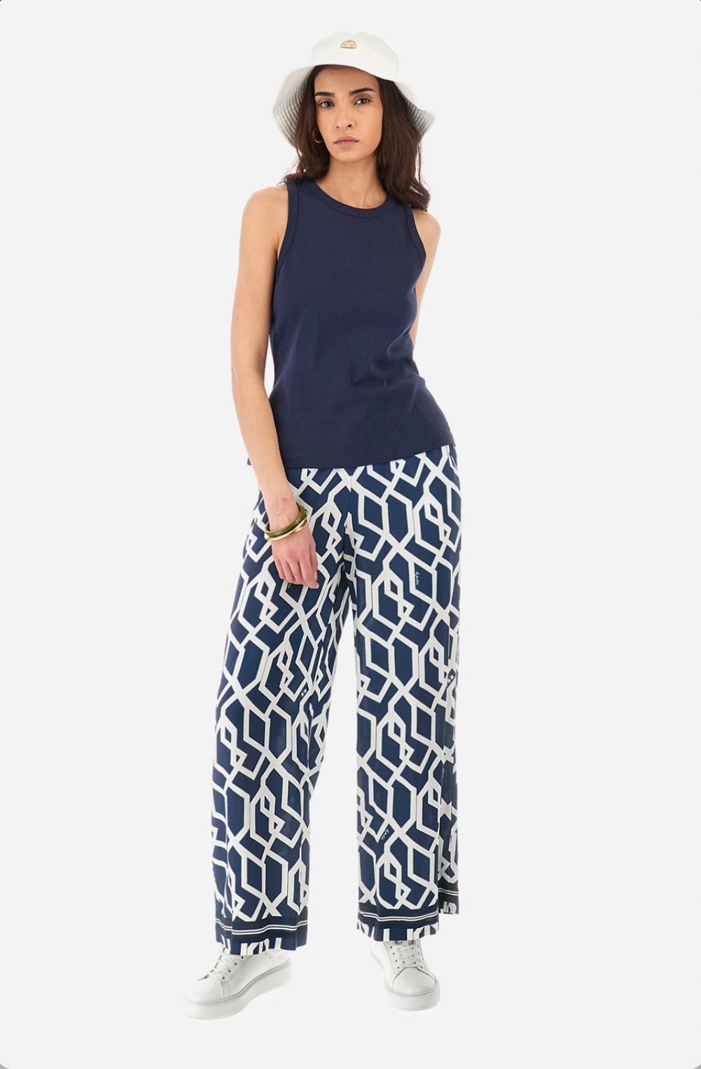 LA MARTINA WOMAN REGULAR FIT PALAZZO TROUSER YWT011