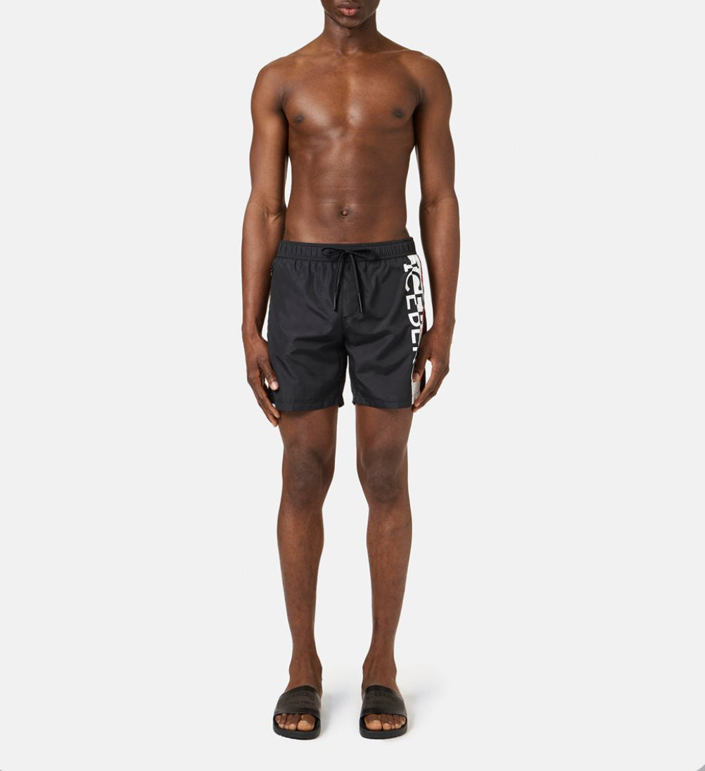 ICEBERG SWIM TRUNKS WITH VERTICAL LOGO ICE4MBM09