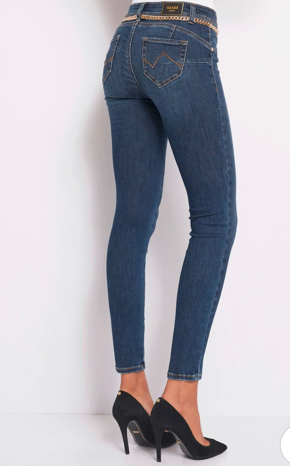 Gaudi Push-up legging/jean with chain 321BD26002