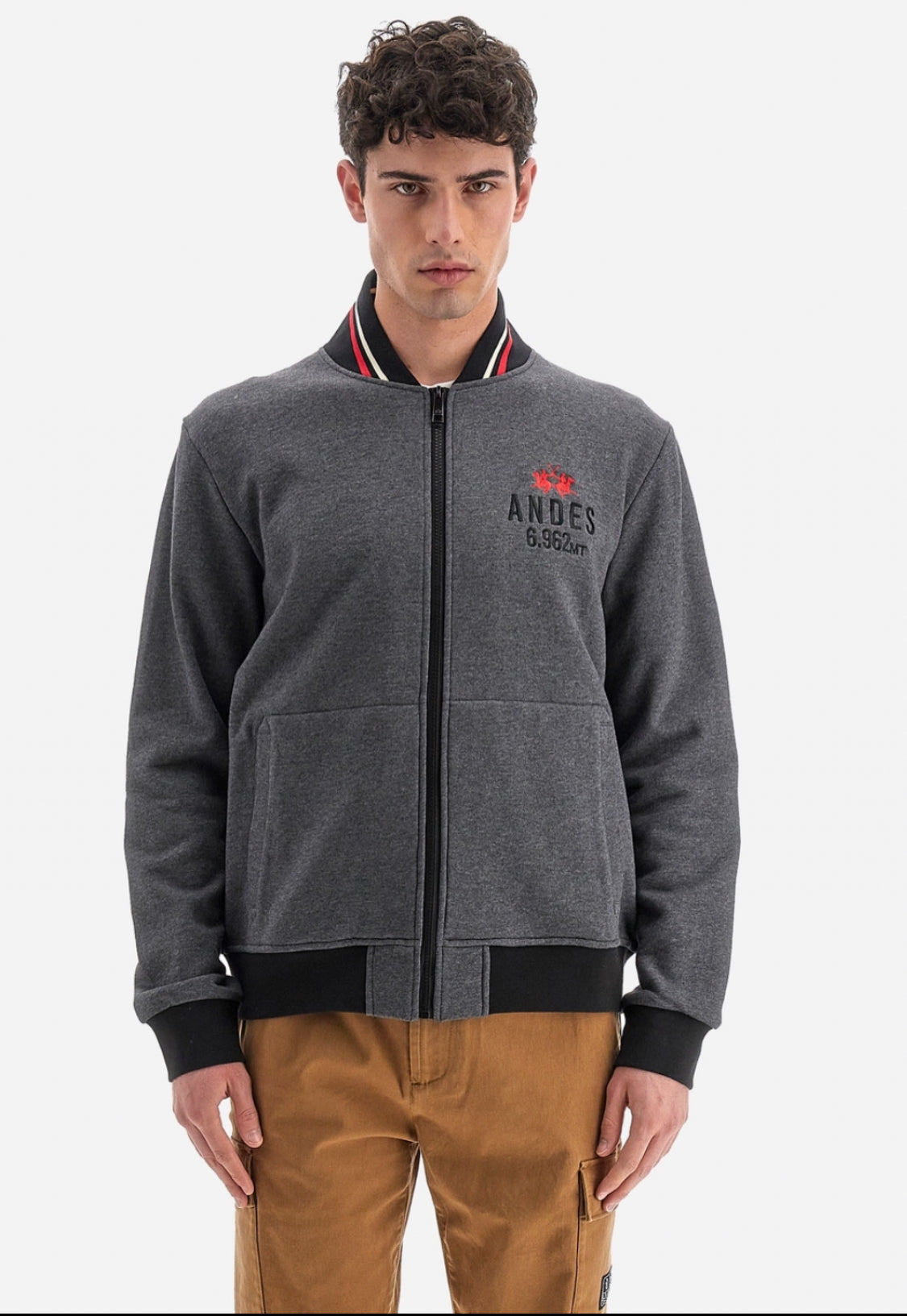 LA MARTINA MAN FULL ZIP FLEEZE BRUSHED WWF604