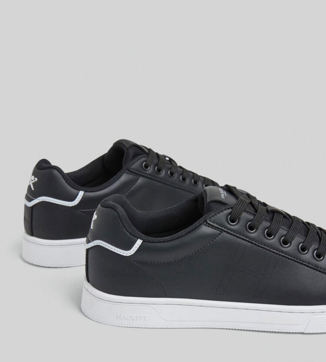 HACKETT HMS21333 MICROPERFORATED LEATHER TRAINERS