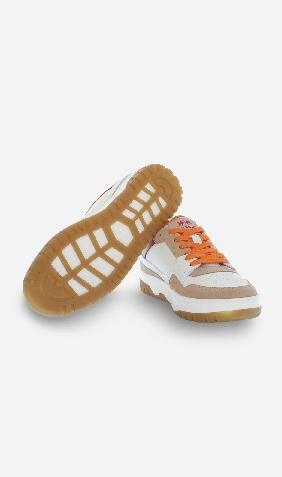 LA MARTINA WOMAN vintage basketball sneaker in mixed vegetable leather - Field 85 LFW241.500.4220