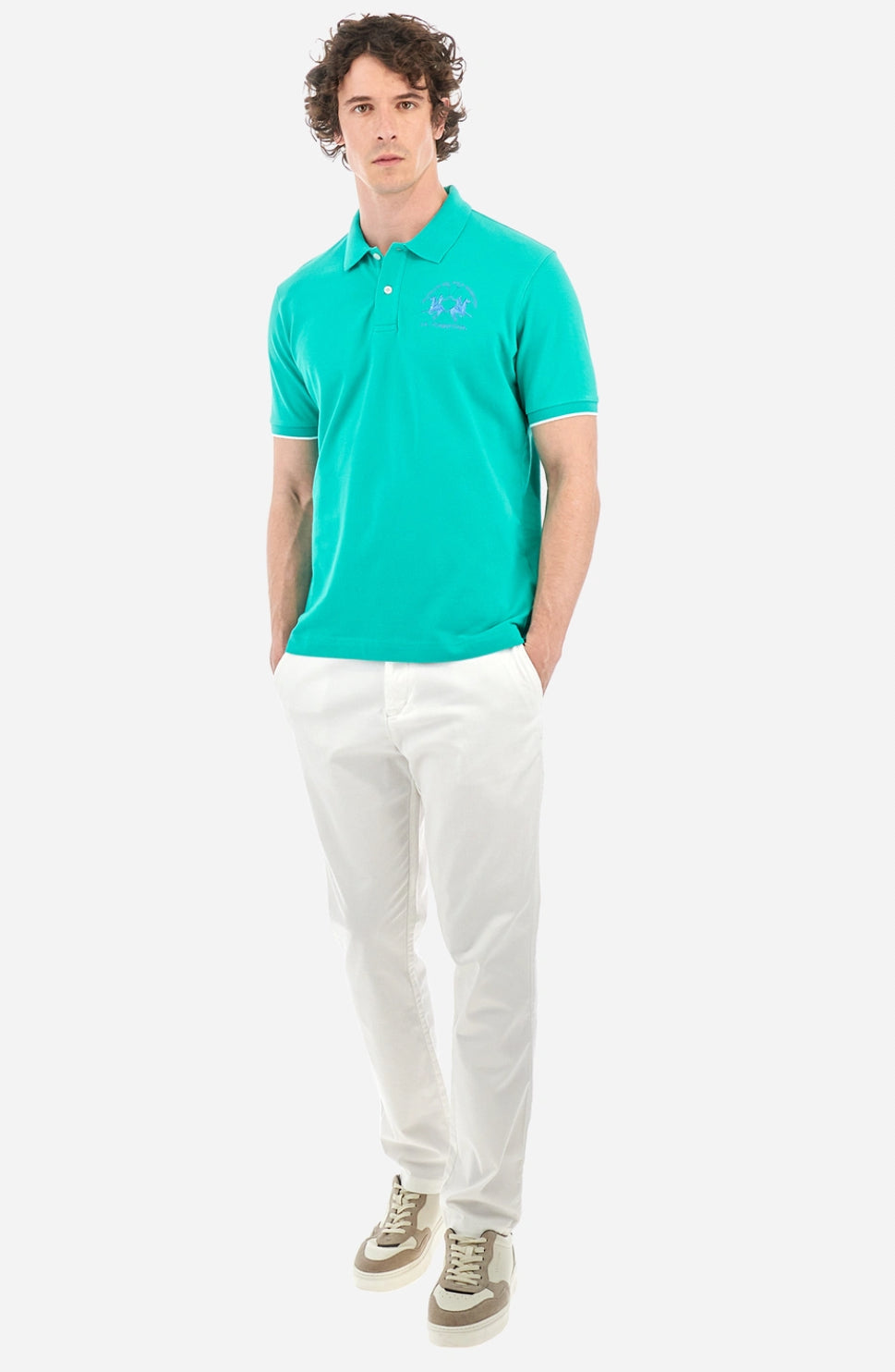 LA MARTINA MAN regular fit stretch cotton polo shirt YMP001