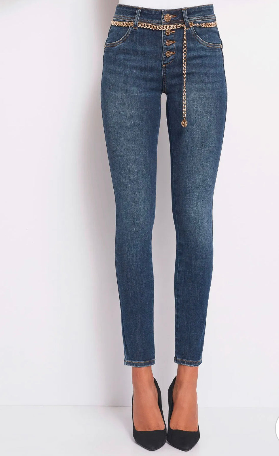 Gaudi Push-up legging/jean with chain 321BD26002