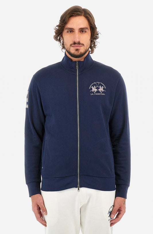 LA MARTINA MAN FLEECE BRUSHED WMF301 FULL ZIP