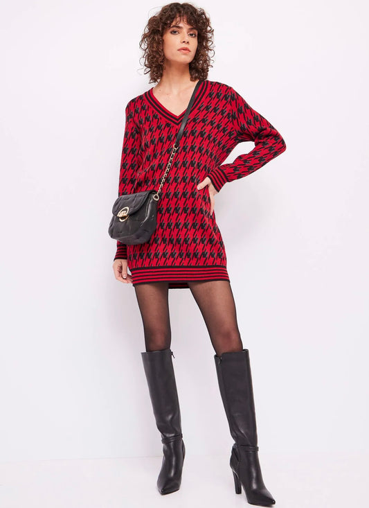 GAUDI SHORT HOUNDSTOOTH DRESS 321BD53053