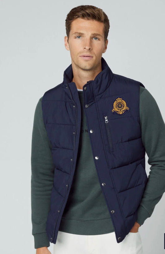 HACKETT HERITAGE PADDED GILET HM403000 NAVY