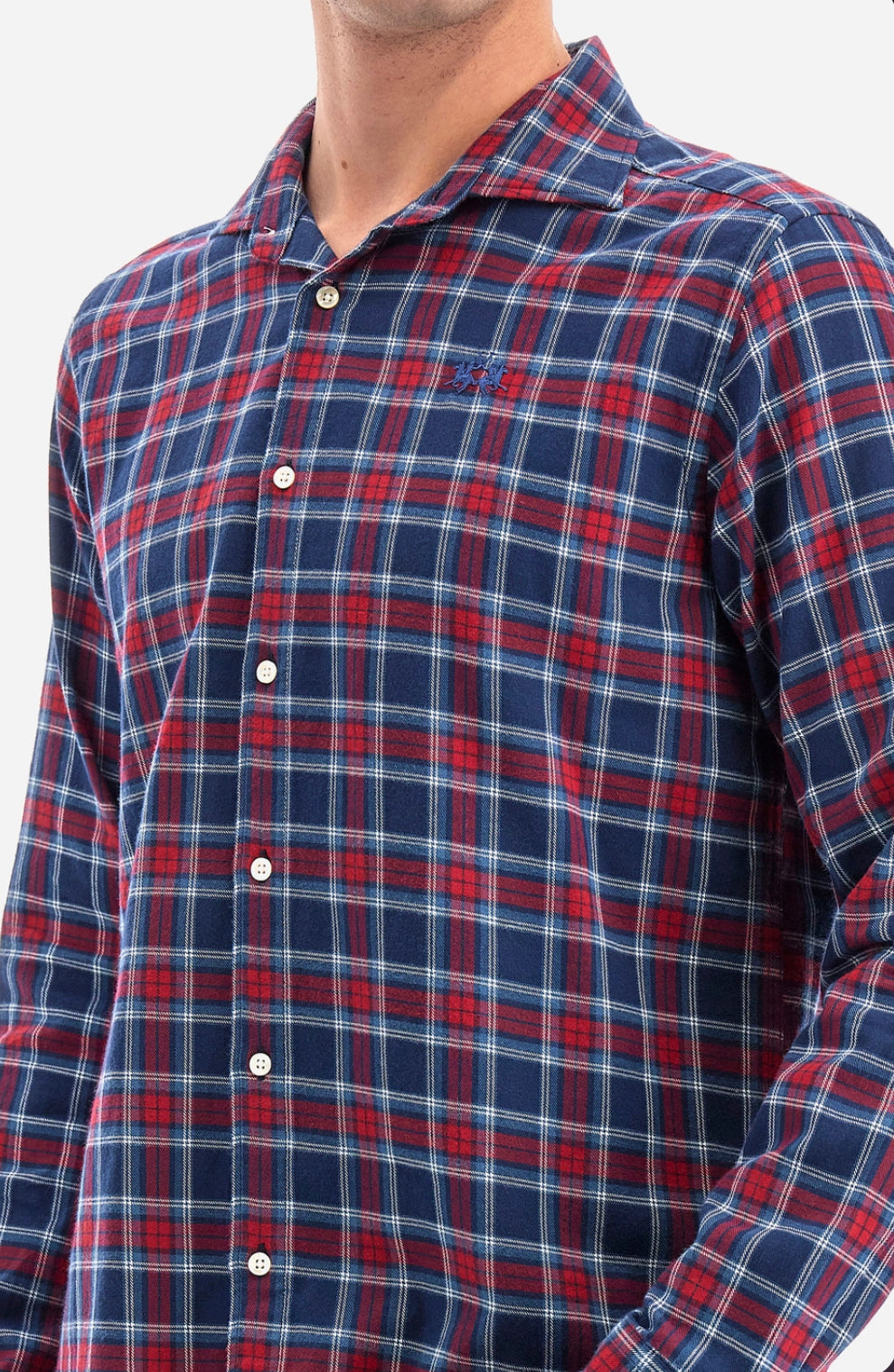 LA MARTINA MAN LONG SLEEVES CHECKED SHIRT WMC030