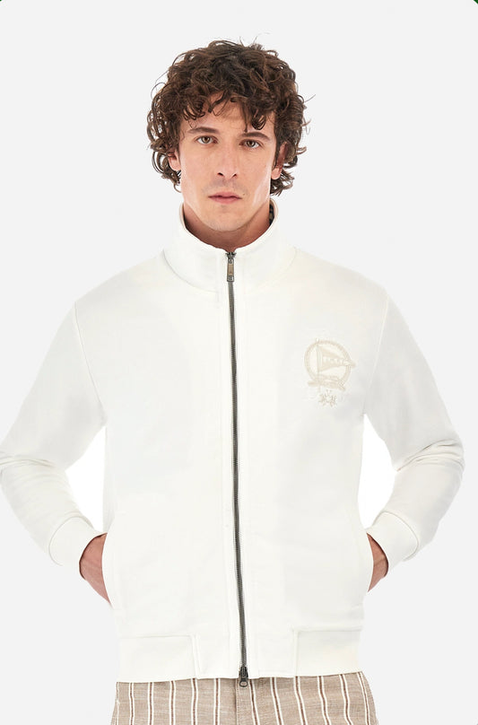 LA MARTINA MAN FULL ZIP DIAGONAL FLEECE YMF308