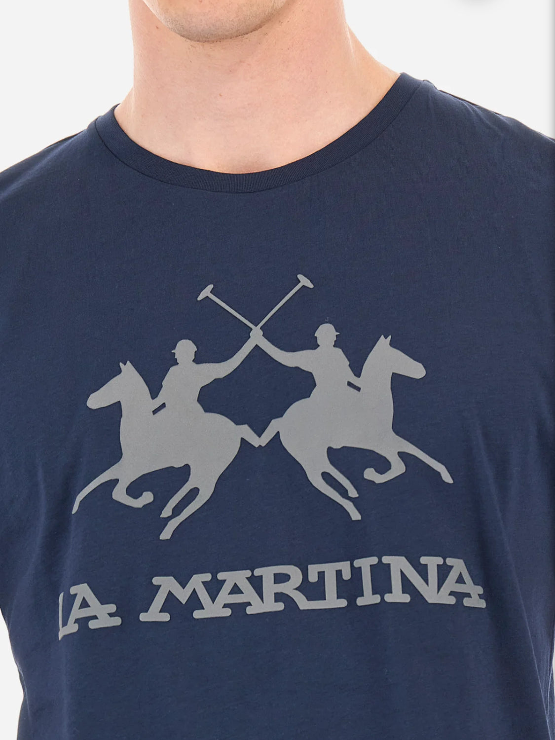 LA MARTINA MAN BASIC T-SHIRT CCMR05 BLUE