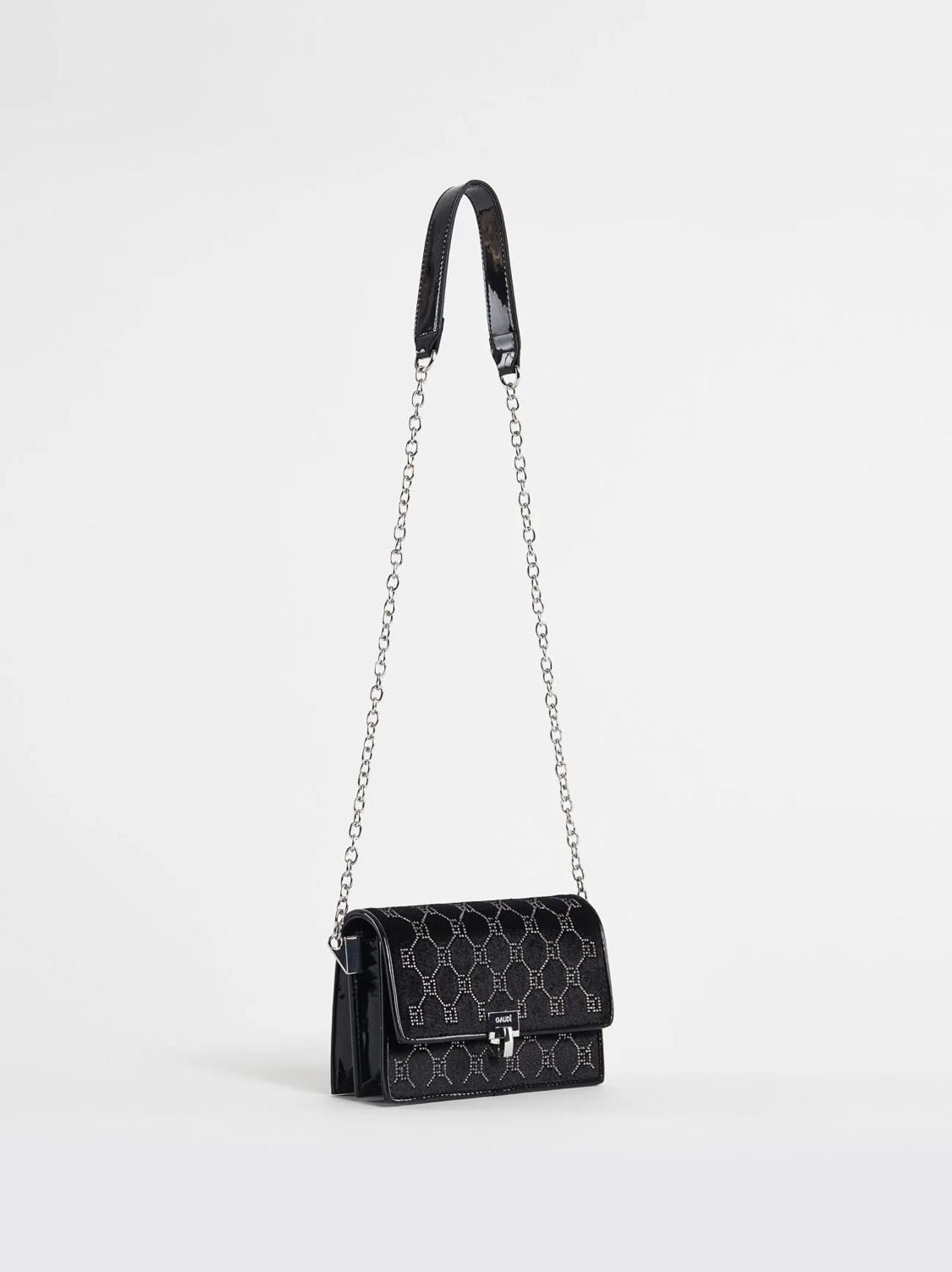 GAUDI BLACK VELVET crossbody bag V4A