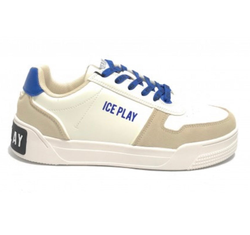 ICE PLAY SNEAKERS WHITE/beige/blue YALE002