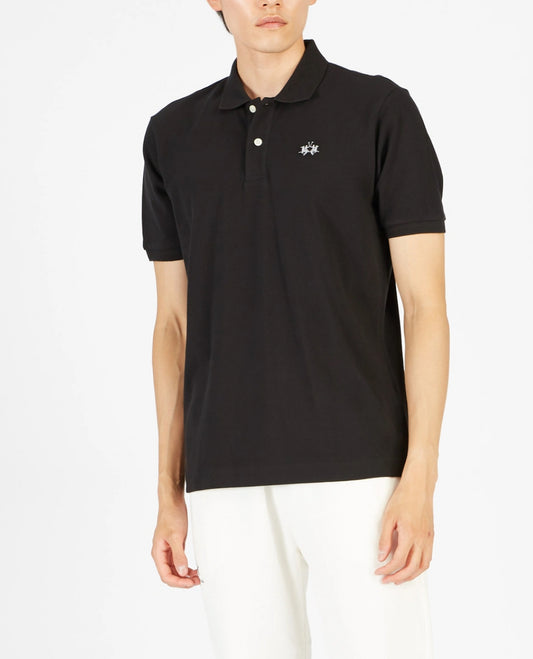 La Martina MAN BASIC SHORT SLEEVE BASIC Polo T-shirt BLACK BPMP01