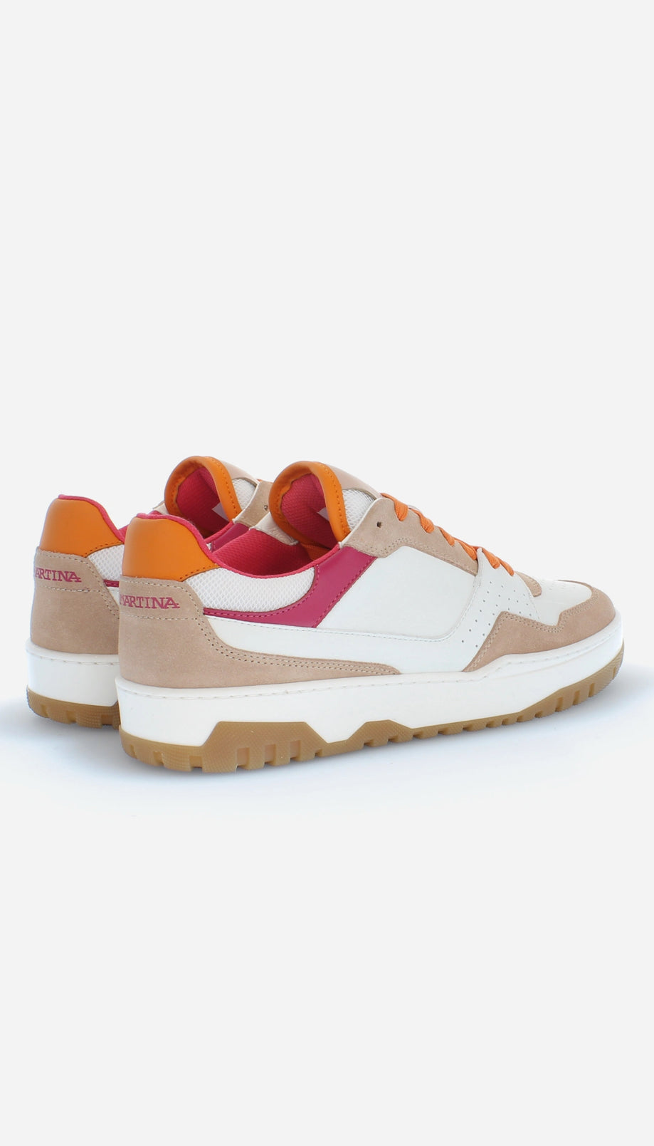 LA MARTINA WOMAN vintage basketball sneaker in mixed vegetable leather - Field 85 LFW241.500.4220