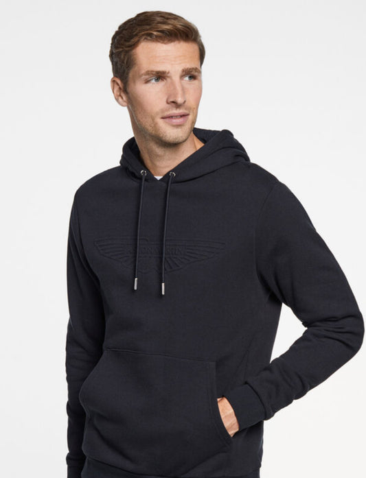 HACKETT ASTON MARTIN CLASSIC FIT HOODIE BLACK HM581155