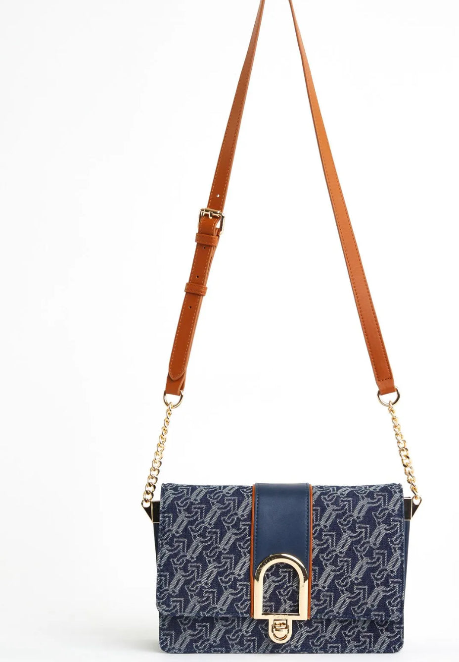 GAUDI DENIM CROSSBODY BAG WITH LOGO V3