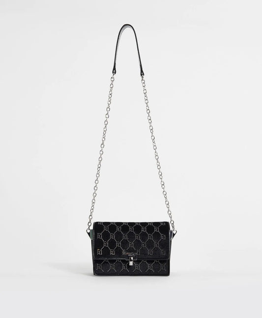 GAUDI BLACK VELVET crossbody bag V4A