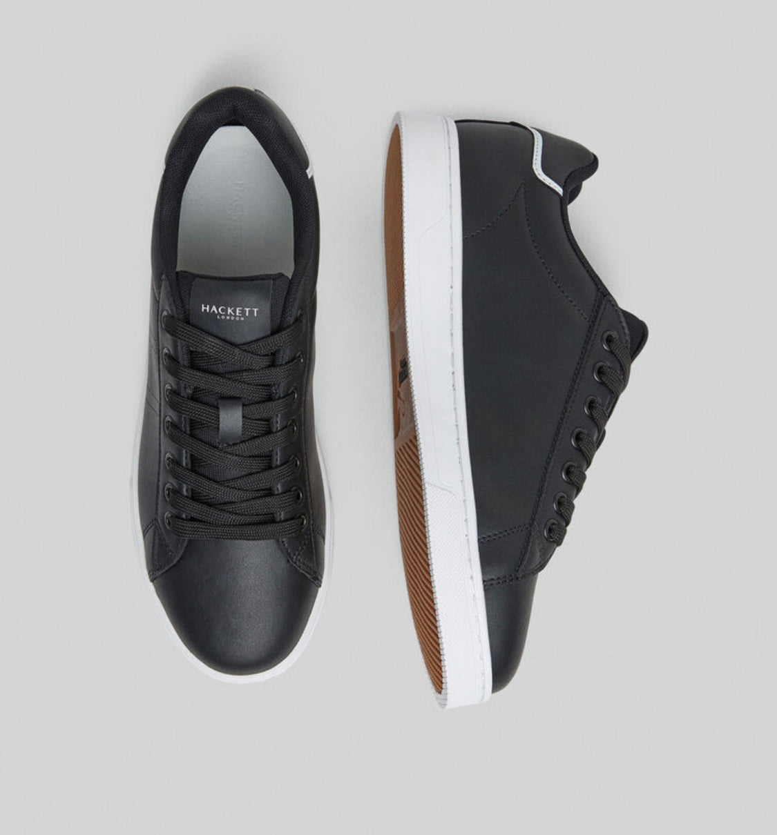 HACKETT HMS21333 MICROPERFORATED LEATHER TRAINERS