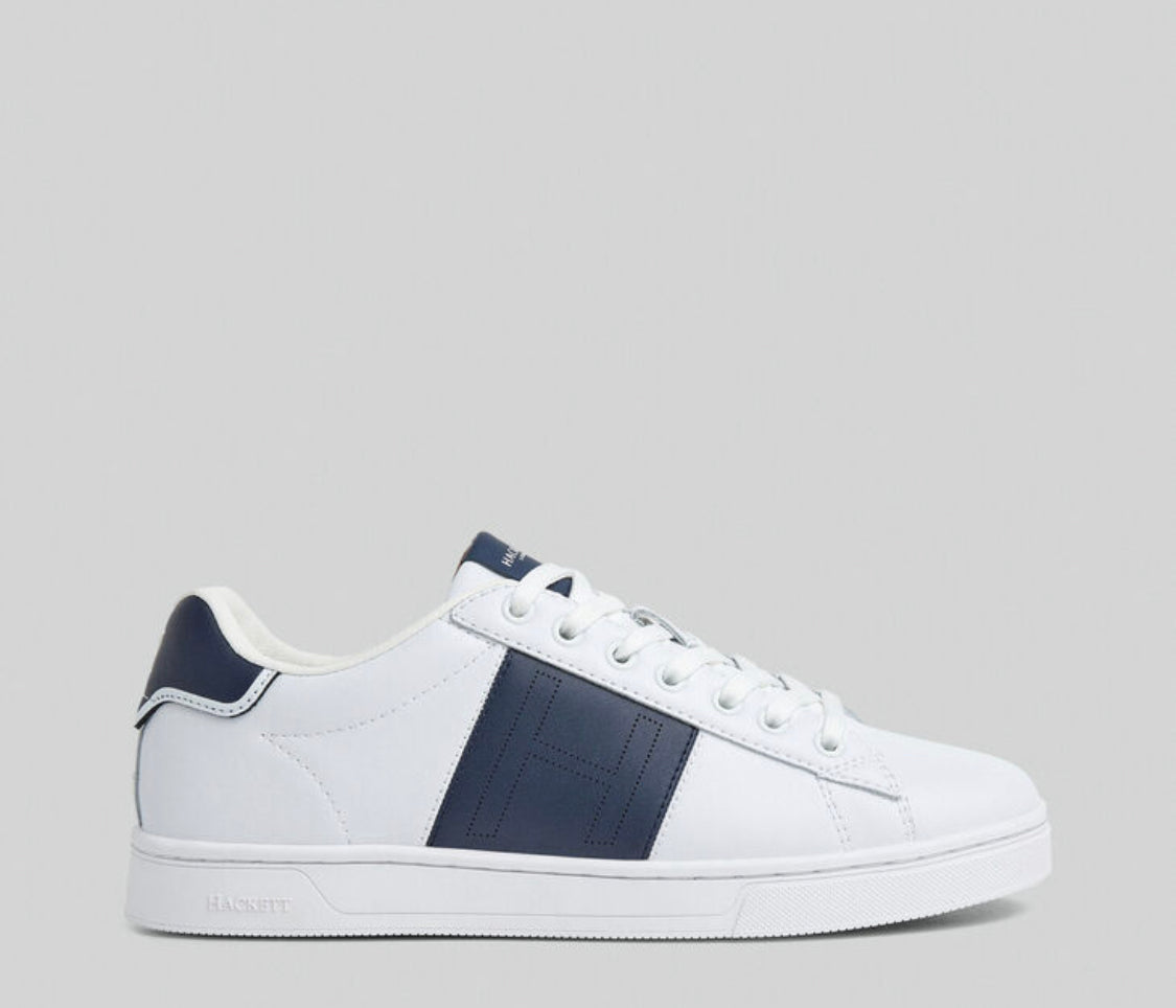 HACKETT HMS21333 MICROPERFORATED LEATHER TRAINERS