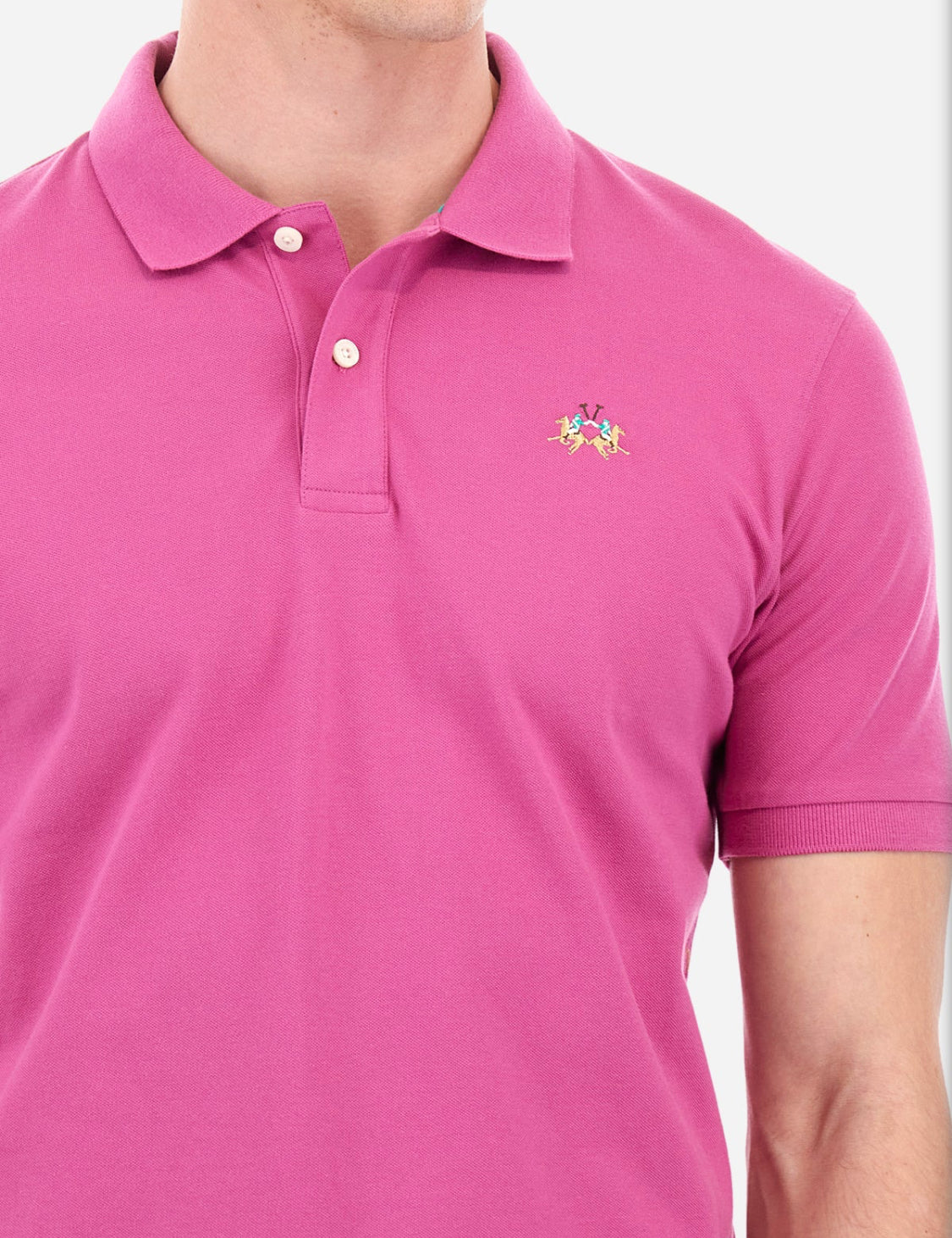 LA MARTINA MAN SLIM FIT POLO SHIRT in stretch cotton YMP002