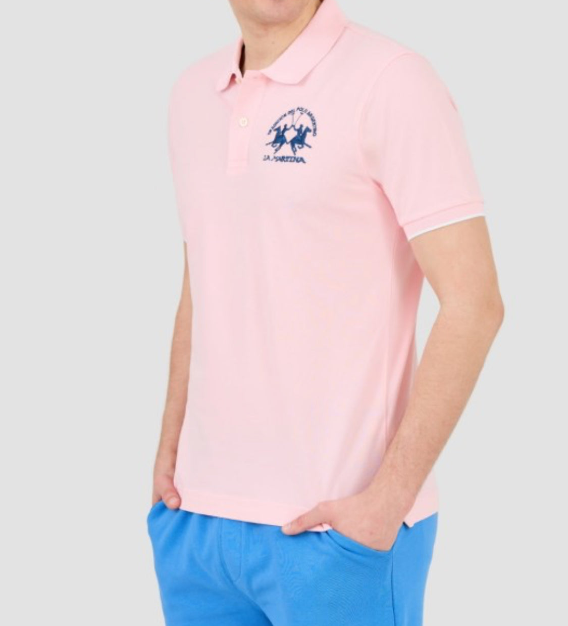 LA MARTINA MAN regular fit stretch cotton polo shirt YMP001