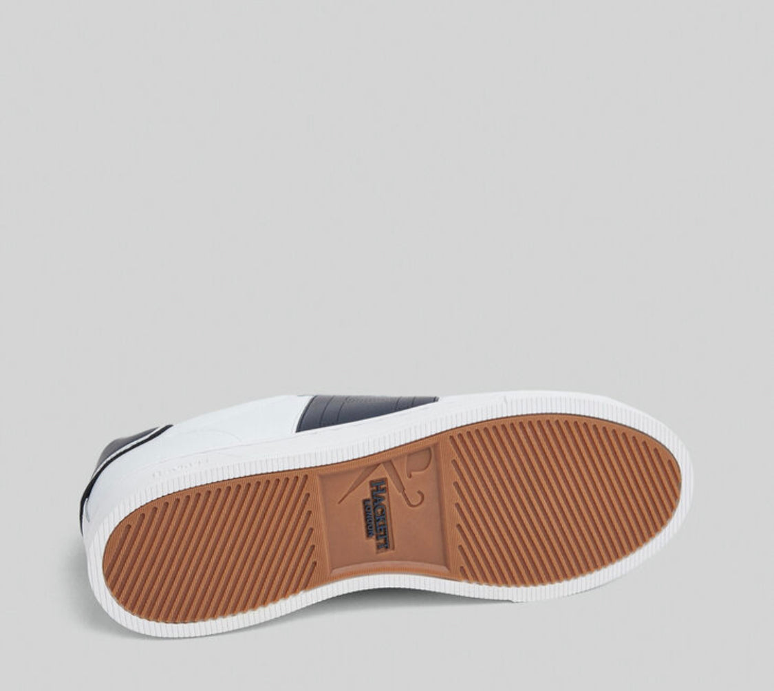 HACKETT HMS21333 MICROPERFORATED LEATHER TRAINERS