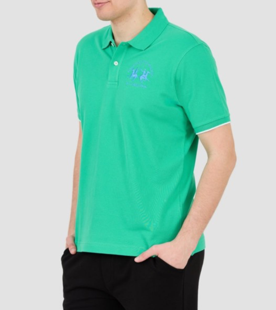 LA MARTINA MAN regular fit stretch cotton polo shirt YMP001