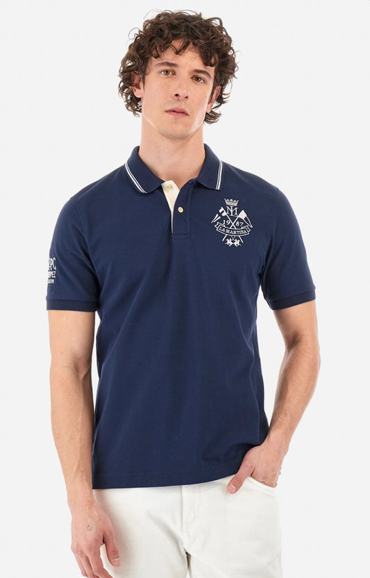 LA MARTINA MAN POLO SHIRT YMP316 NAVY