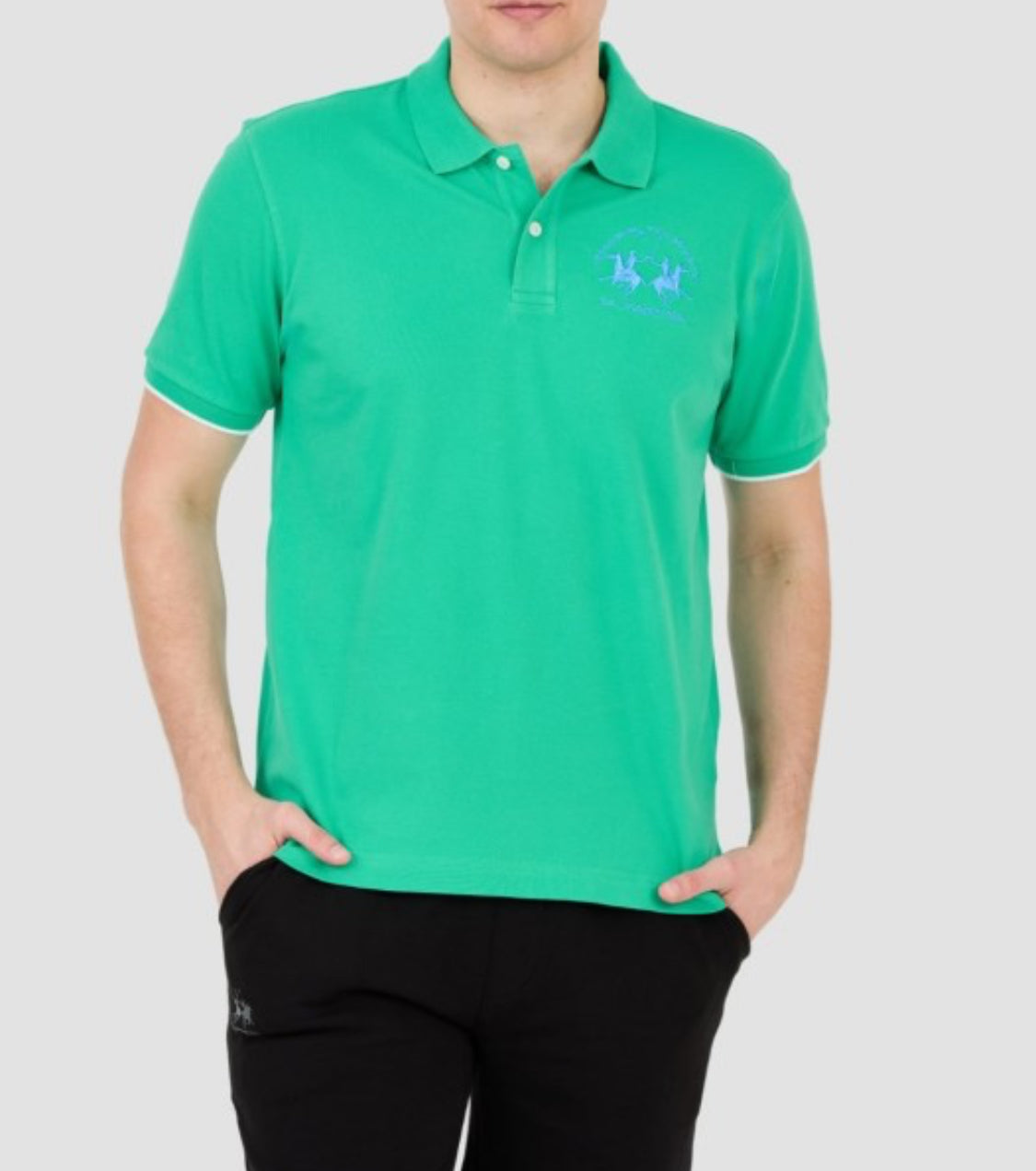 LA MARTINA MAN regular fit stretch cotton polo shirt YMP001