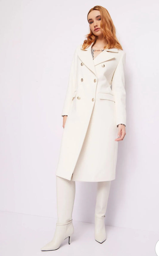 GAUDI White doublebreasted coat 421FD35015