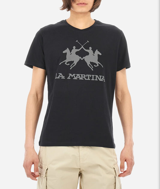 LA MARTINA MAN T-SHIRT BASIC CCMR05 BLACK