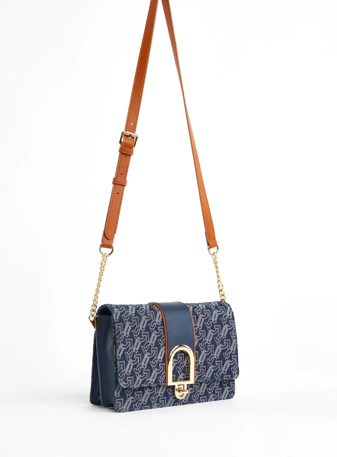 GAUDI DENIM CROSSBODY BAG WITH LOGO V3