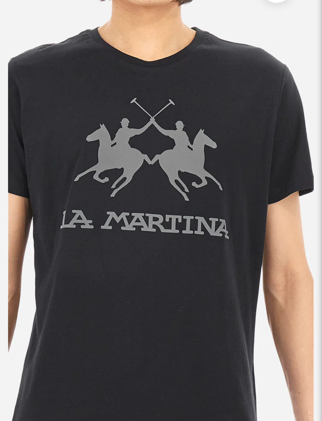 LA MARTINA MAN T-SHIRT BASIC CCMR05 BLACK