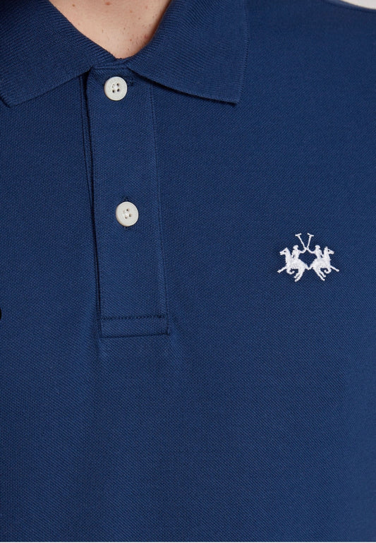 La Martina man Polo T-shirt NAVY/white BPMP01 carry over