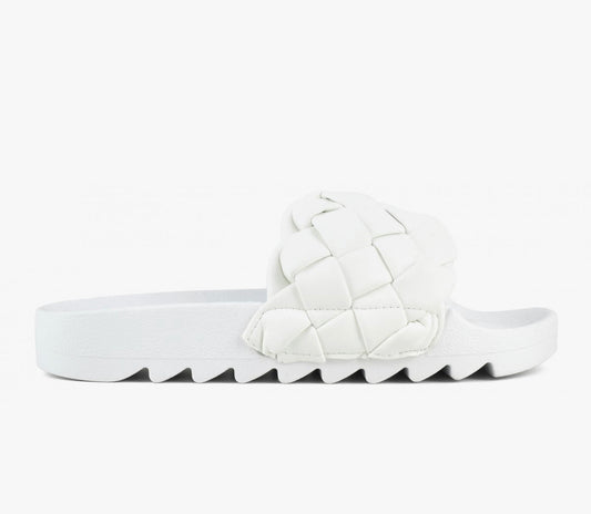 Colors of California Woven Upper slides White