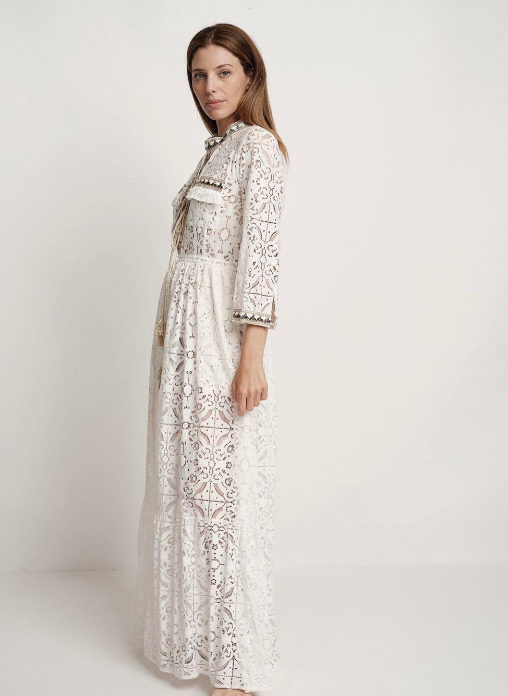 Pho Firenze White Lace Dress