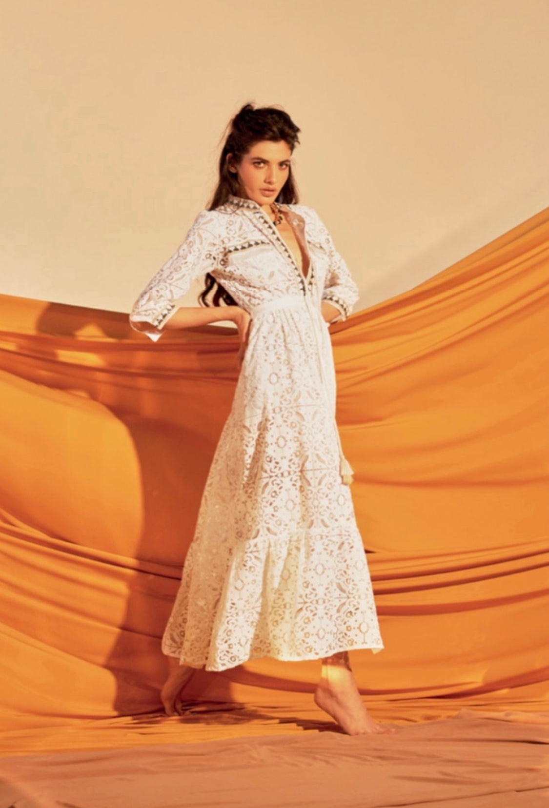 Pho Firenze White Lace Dress